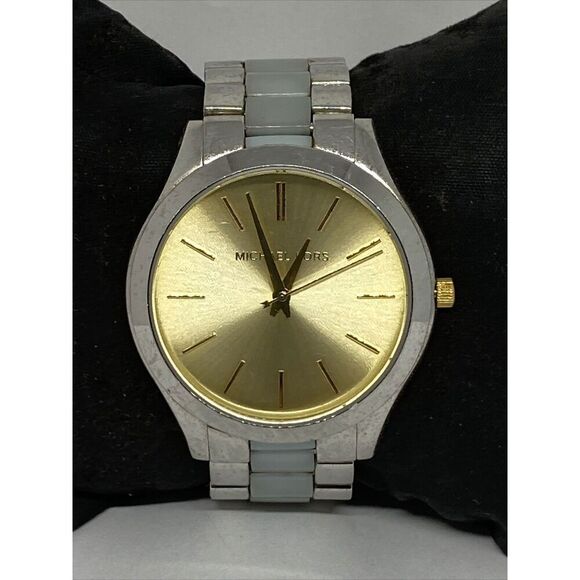 Michael Kors MK4295 Women's Stainless Steel Analog Gold Dial Quartz Watch WO680 - Picture 1 of 12
